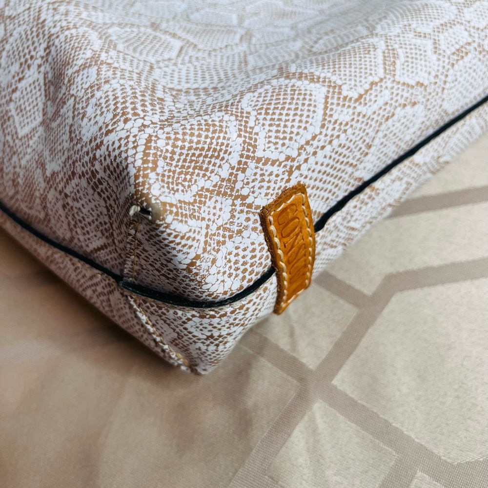 Consuela Clay Everyday Leather Tote Bag Snakeskin Print - Picture 4 of 9